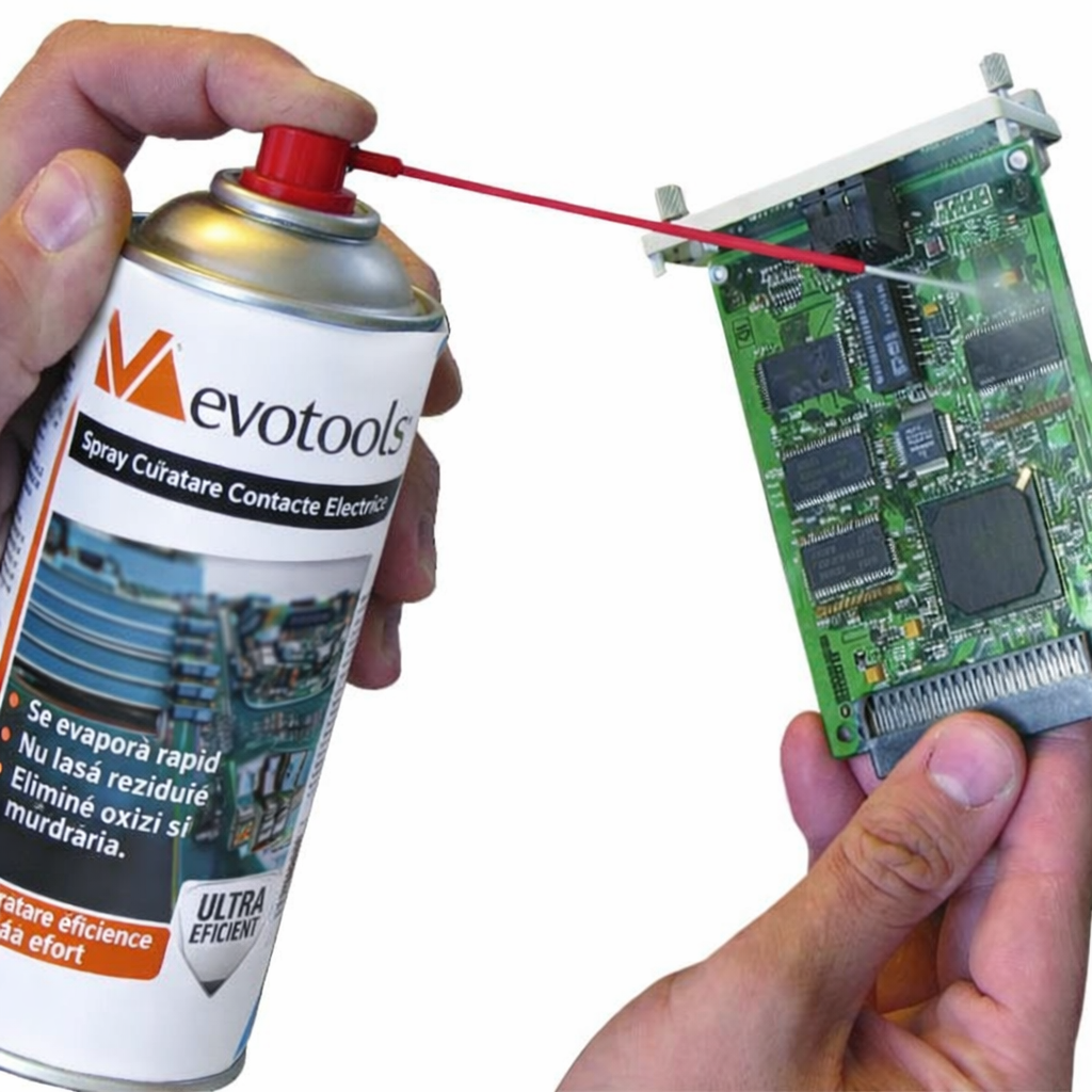 Spray pentru curățare contacte electrice – soluția rapidă pentru conexiuni perfecte