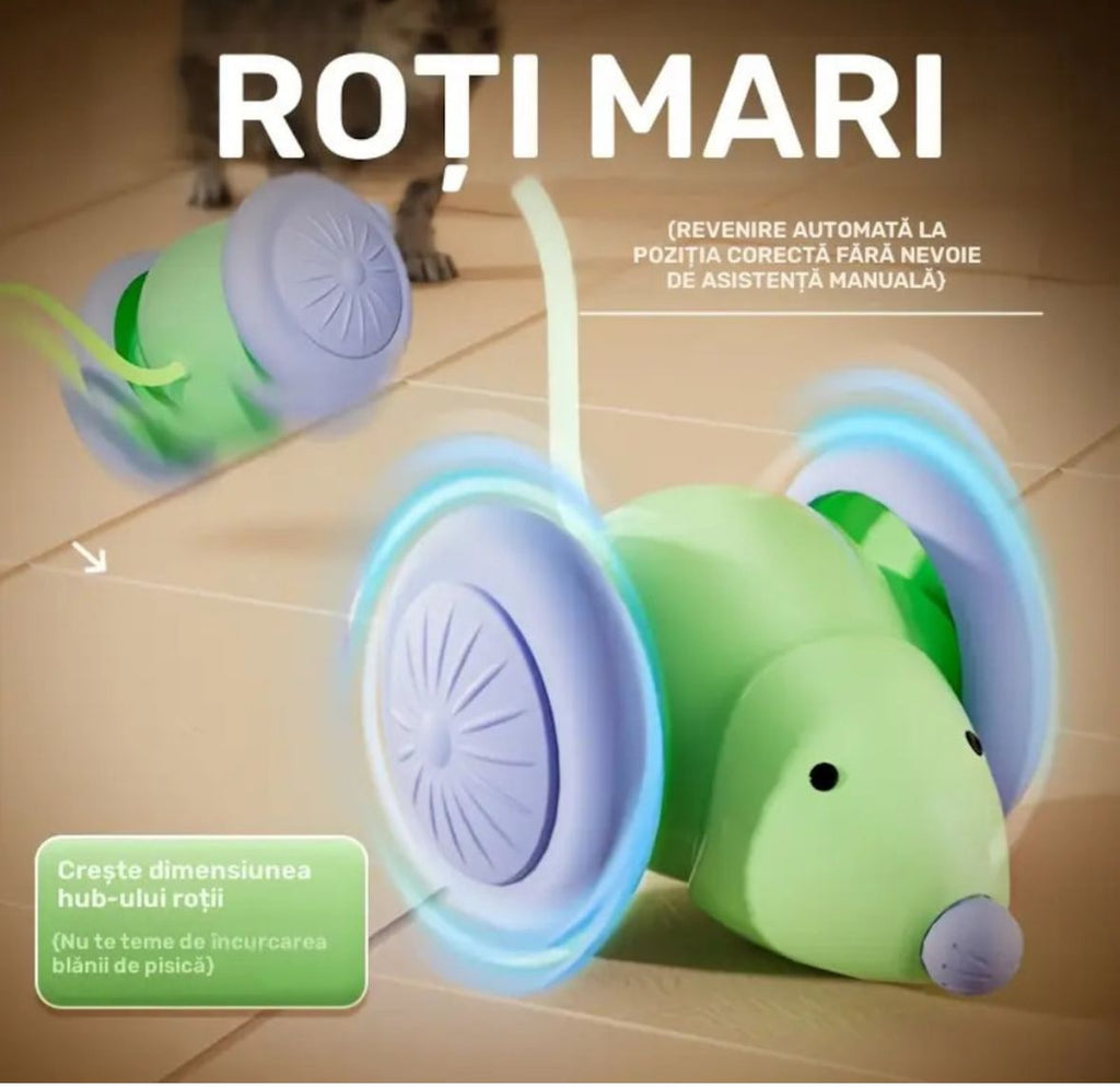 🐭 Jucărie interactivă pentru pisici – mișcare continuă, distracție garantată